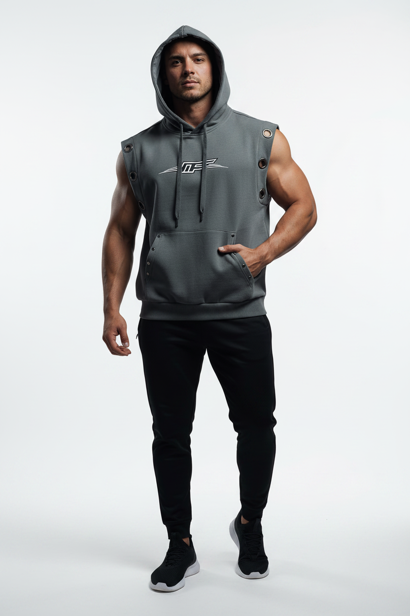 Elevate Your Style with Our Vintage Wash Sleeveless Hoodie