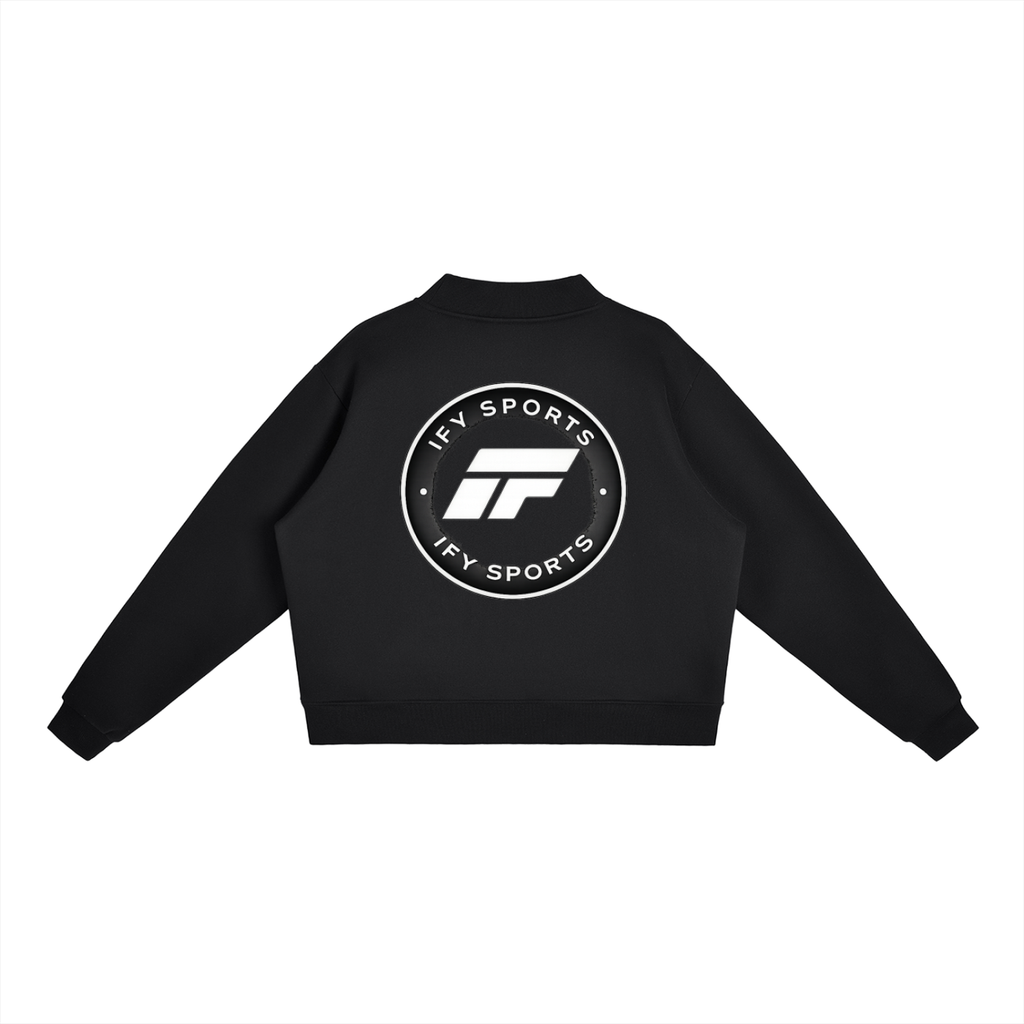 Essential Fleece Mock-Neck Crew Sweatshirt