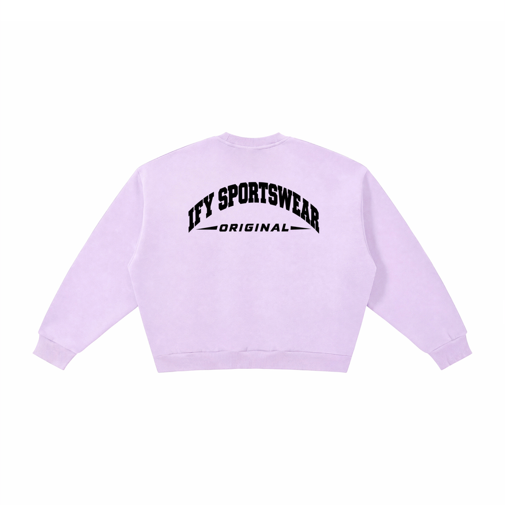 Boxy Fleece Crew-Neck Sweatshirt
