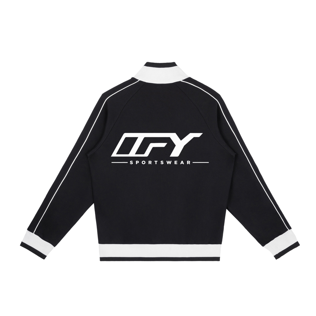 Color Block Raglan Sleeve Zip Track Jacket