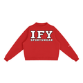 Essential Fleece Mock-Neck Crew Sweatshirt