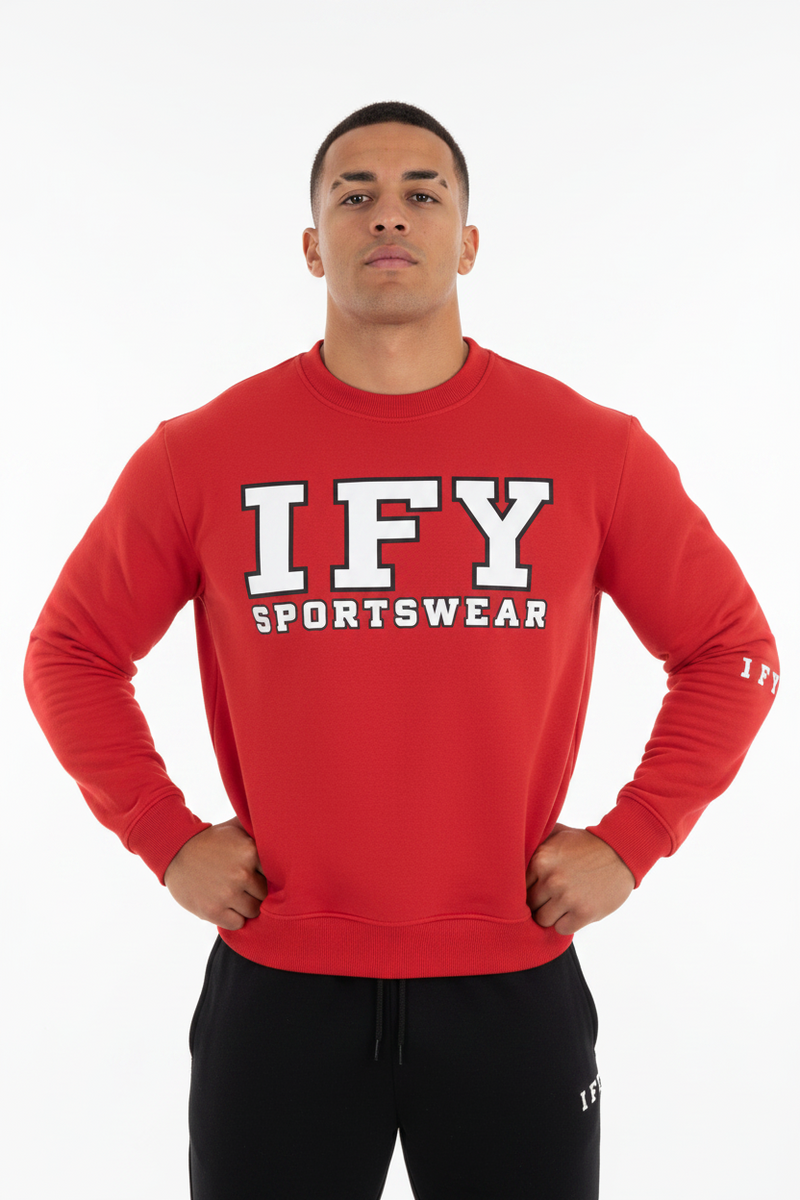 Essential Fleece Mock-Neck Crew Sweatshirt