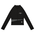 Panelled Cropped Full-Zip Yoga Jacket