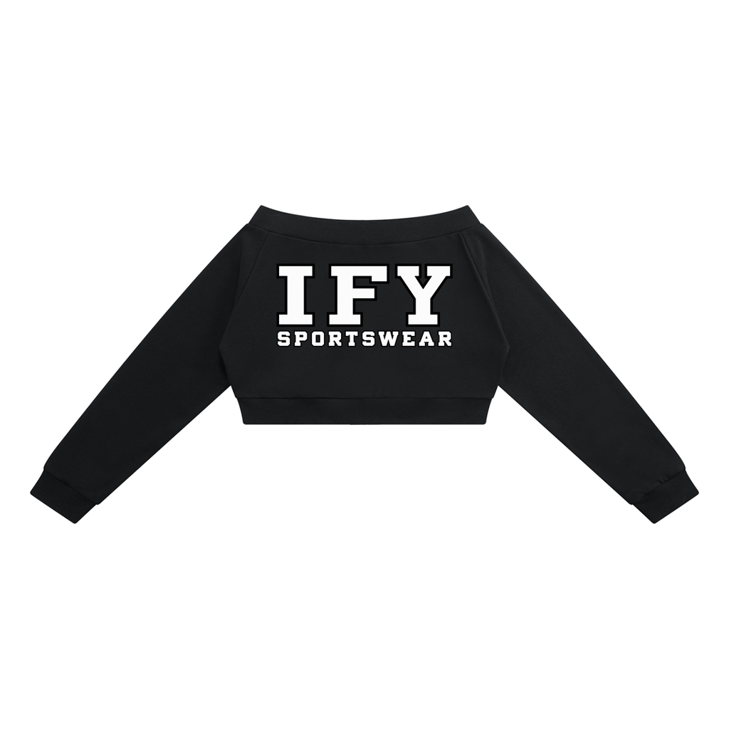 Women's Off-Shoulder Full Zip Hoodie