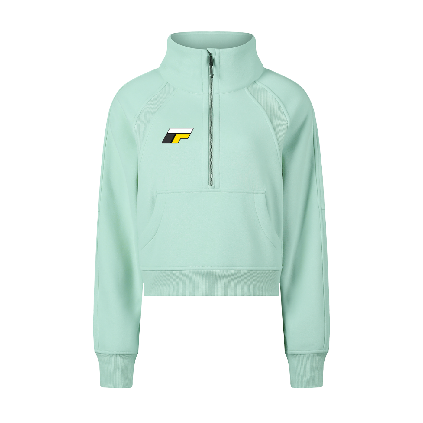 Cropped Half-Zip Sweatshirt