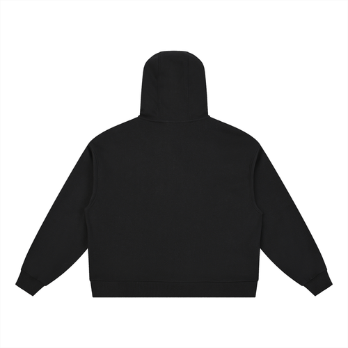 Boxy Button Placket Hoodie - Premium Fleece Gym Hoodie | BRACE