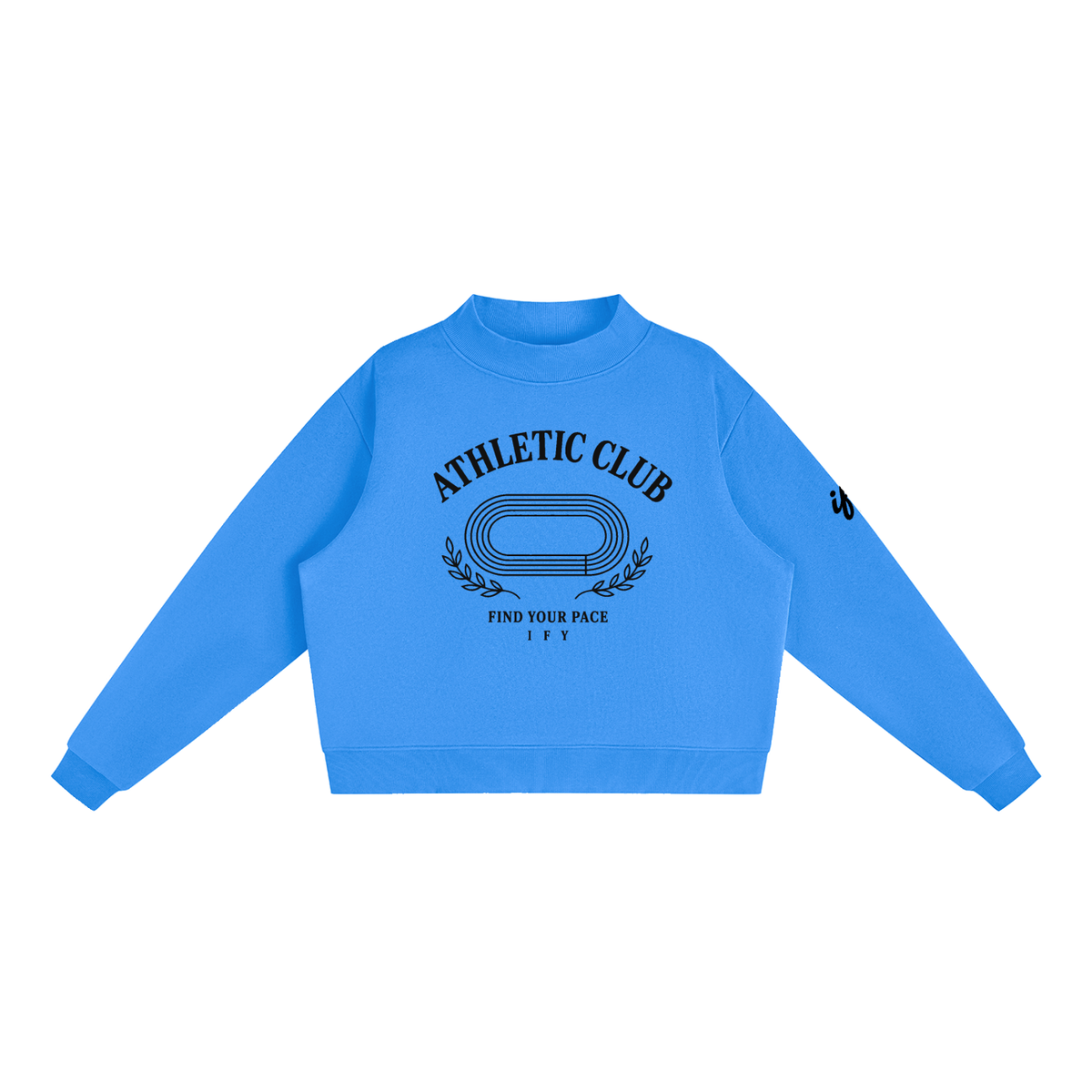 Oversized Mock-Neck Fleece Sweatshirt