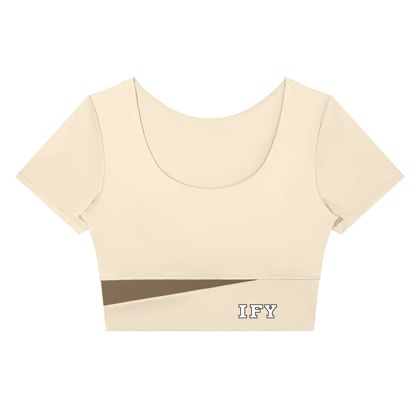 Women's Panelled Crop Yoga T-Shirt