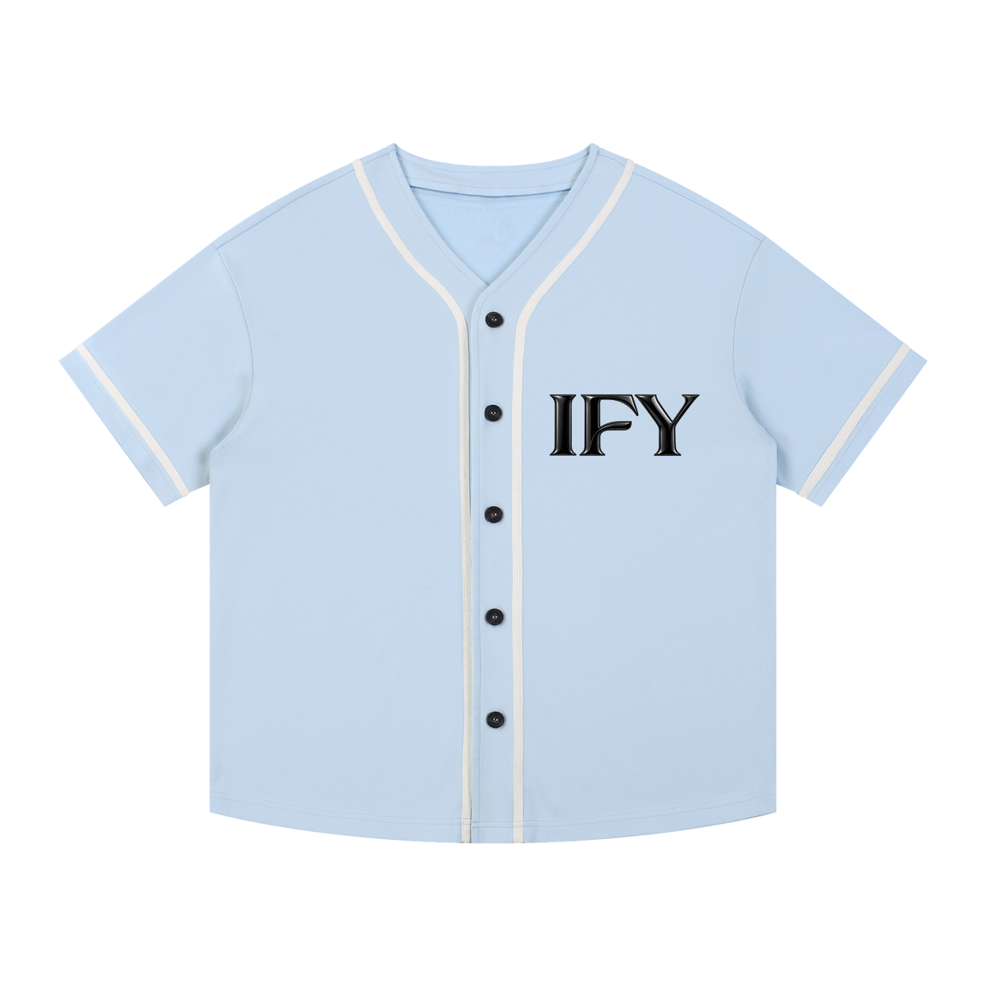Contrast Piped Button-Up Jersey