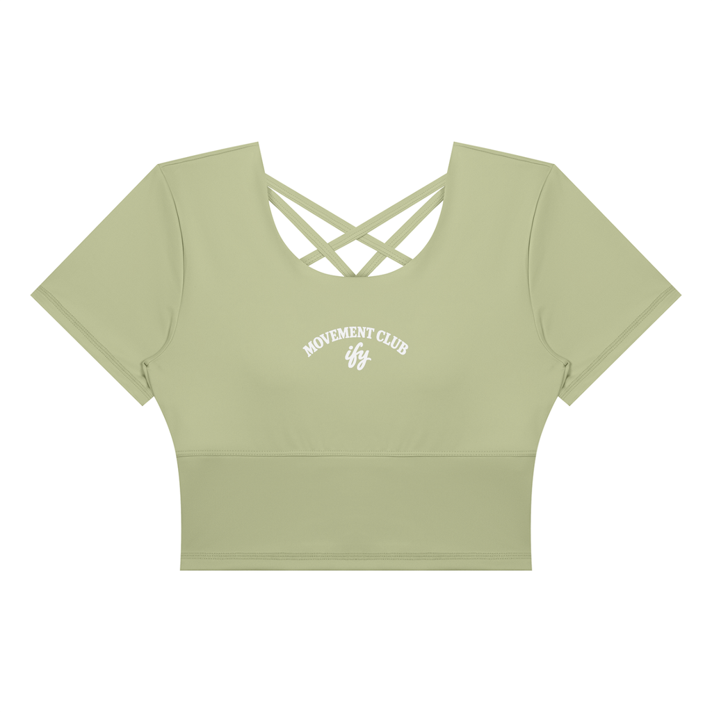Short-Sleeve Yoga Crop T-Shirt