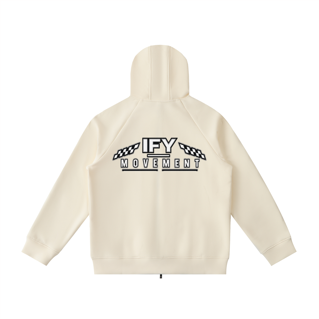 Heavyweight Raglan Sleeve Zip Hoodie