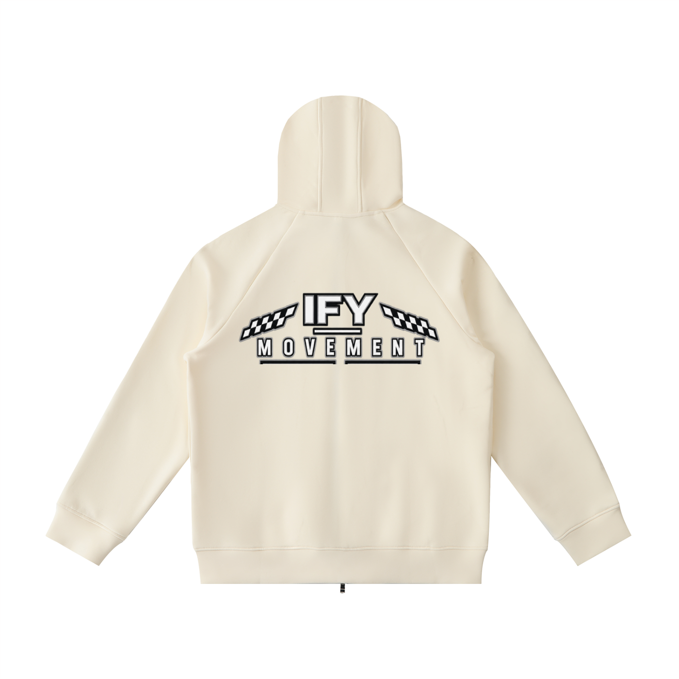 Heavyweight Raglan Sleeve Zip Hoodie
