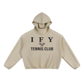 Boxy Piping Fleece Hoodie