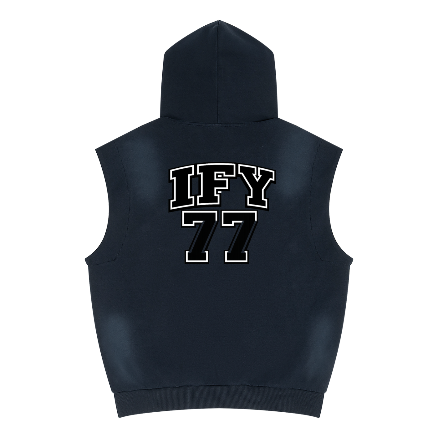 Unisex Vintage Wash Sun Fade Sleeveless Hoodie