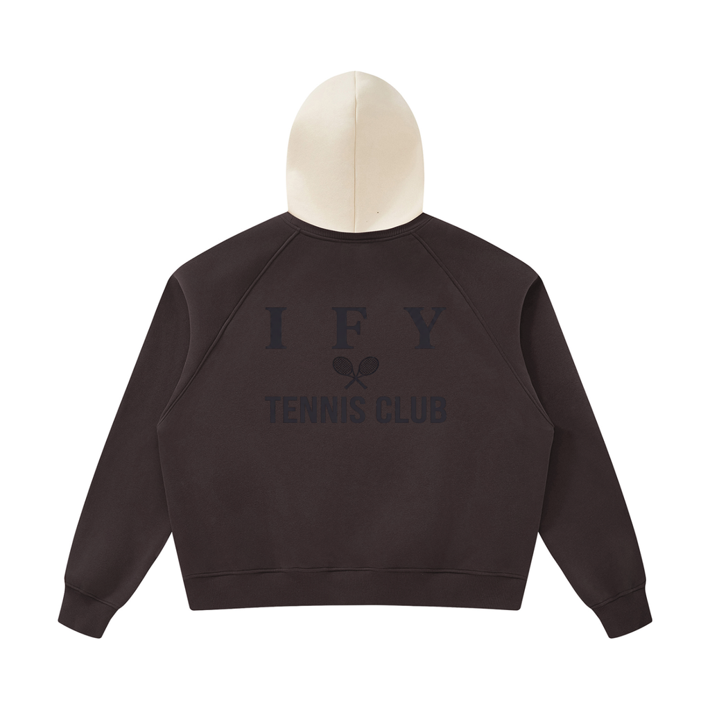 Fleece Raglan Colour Block Hoodie