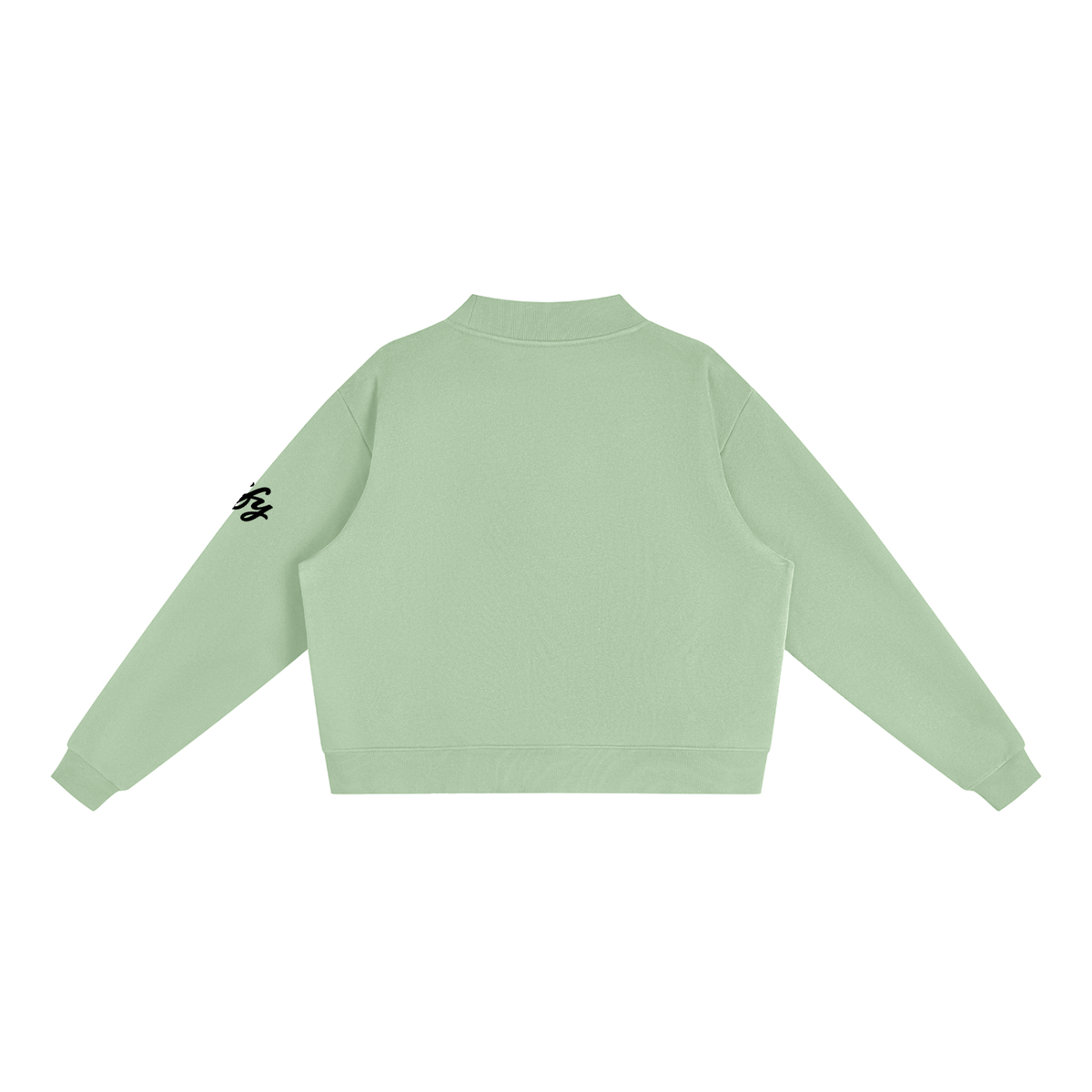 Oversized Mock-Neck Fleece Sweatshirt