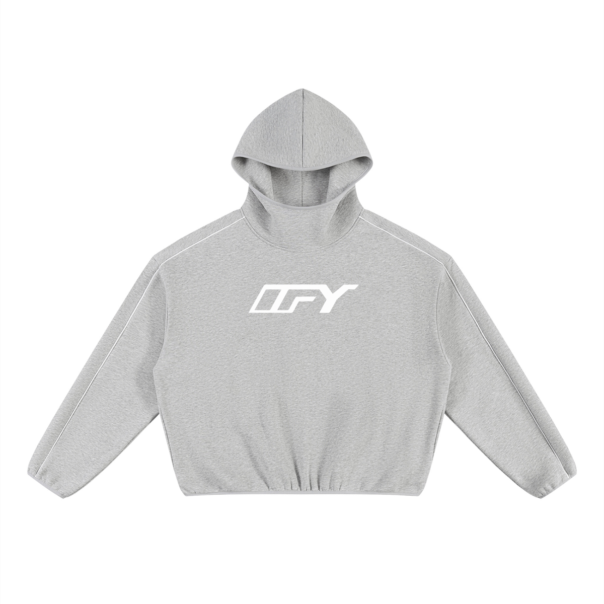 Unisex Boxy Piping Fleece Hoodie
