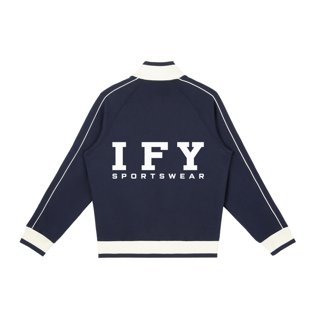 Color Block Raglan Sleeve Zip Track Jacket
