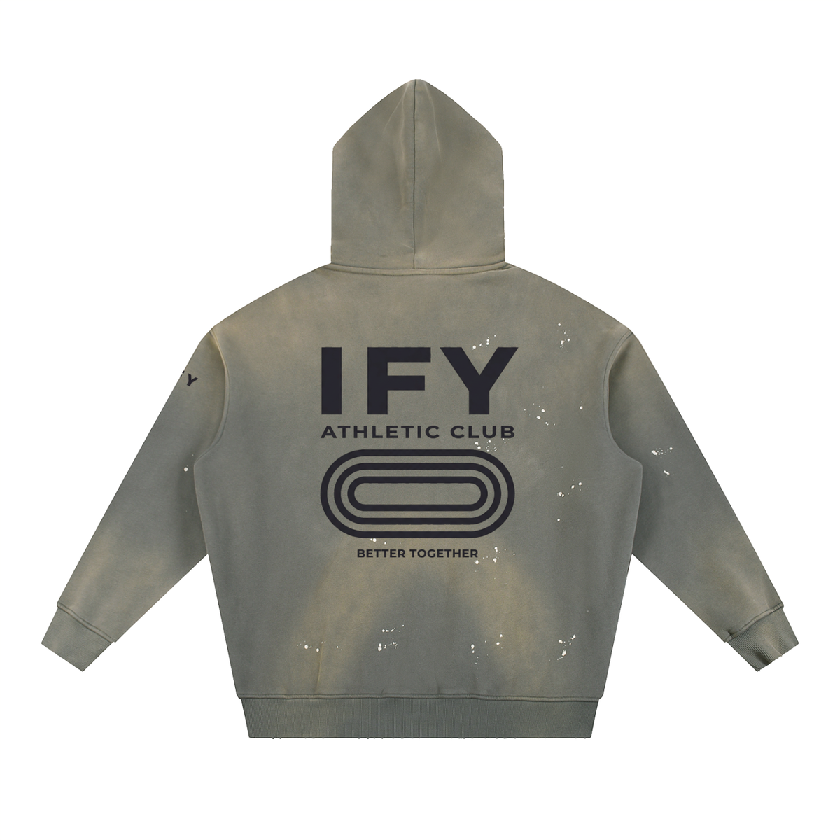 Vintage Washed Frayed Fleece Hoodie