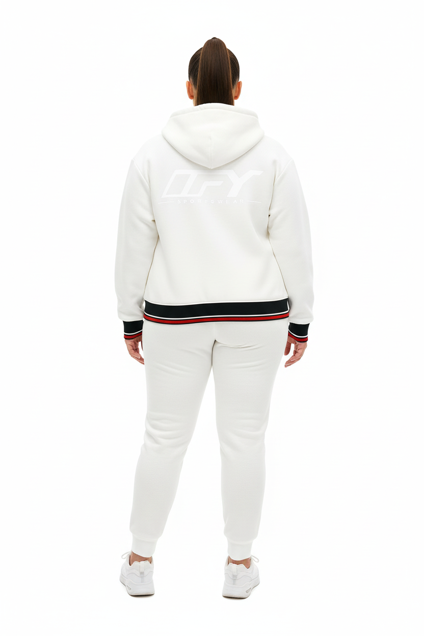 Unisex Oversized Color Block Fleece Hoodie