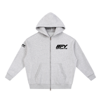 Oversized Two-Way Zip Fleece Hoodie