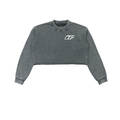 Chic Snow Washed Cropped Sweatshirt for Women - Effortless Style Meets Comfort