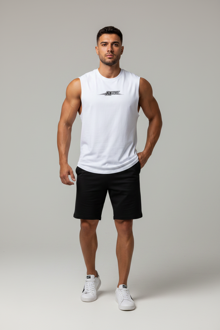 Raw Edge Cotton Tank Top