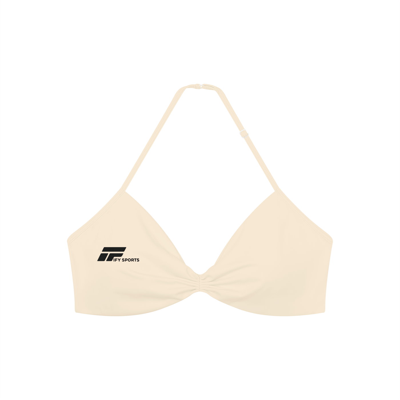 Women’s Ruched Halter-Neck Sports Bra