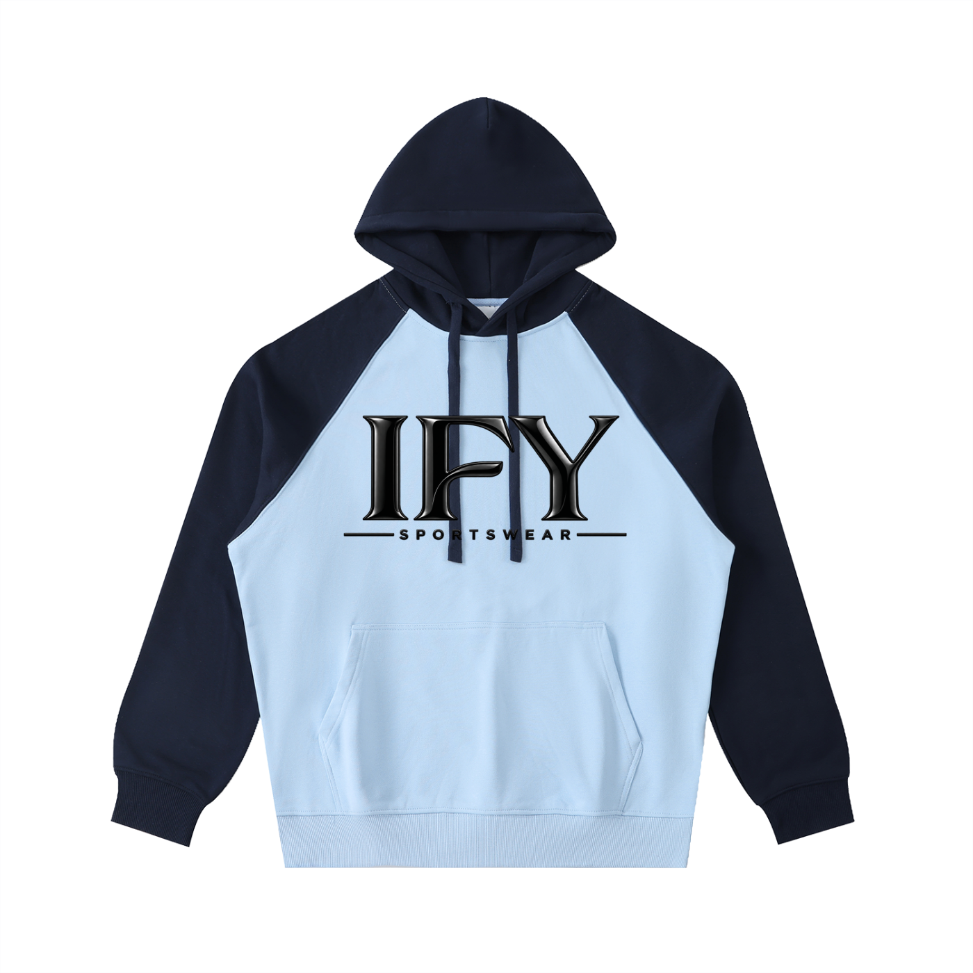 Color-Block Raglan Sleeve Hoodie
