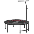 40" Fitness Trampoline With Adjustable Handle, Rebounder Trampoline, Mini Jumper For Indoor Exercise Workout, Black - IFY Sports