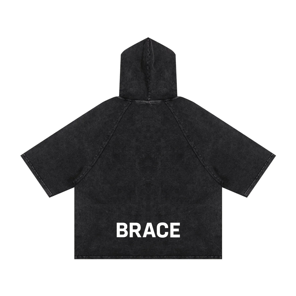 Hooded Boxy T-Shirt - Snow Washed Gym Tee | BRACE
