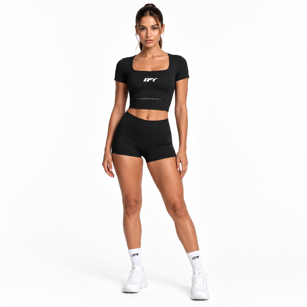 Square-Neck Yoga T-Shirt