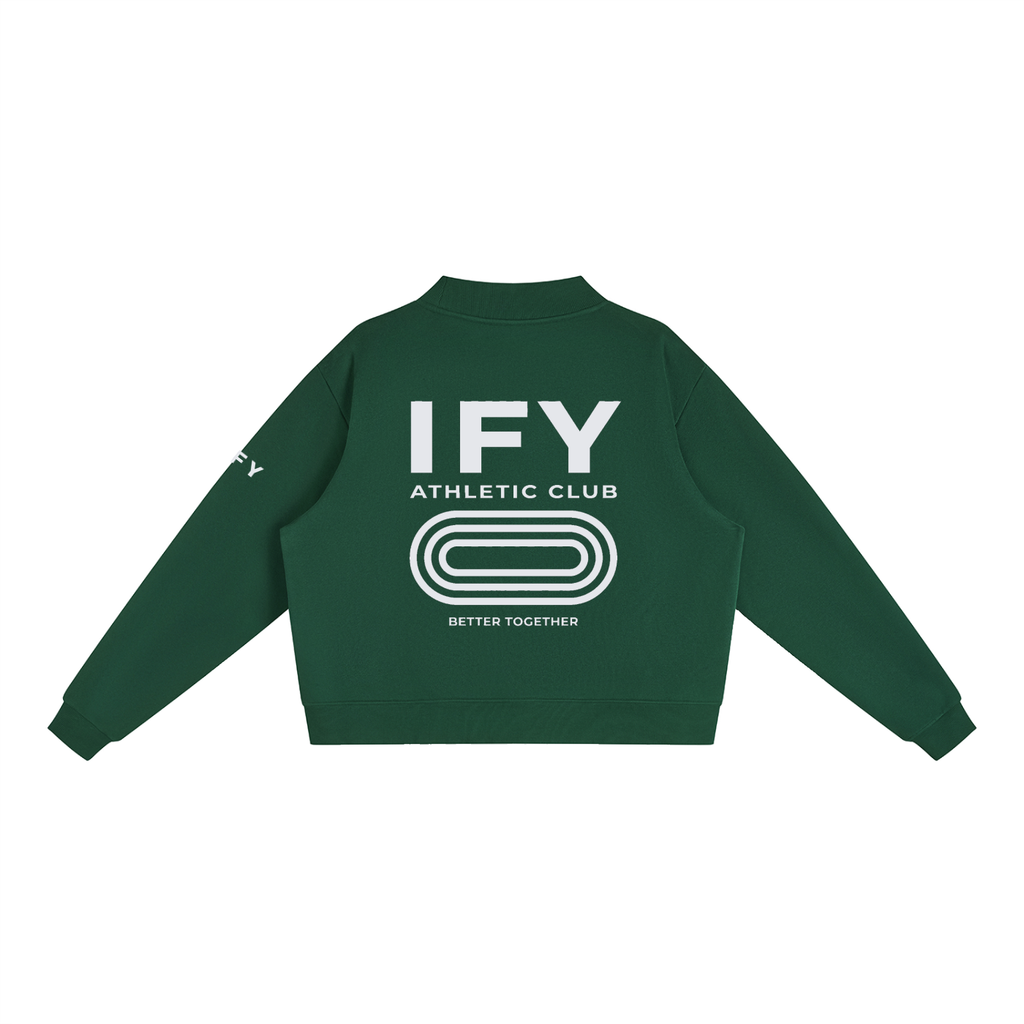 Mock-Neck Crew Sweatshirt