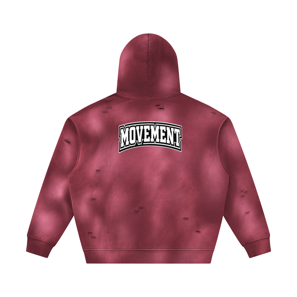 Unisex Frayed Fleece Hoodie for Ultimate Comfort and Style