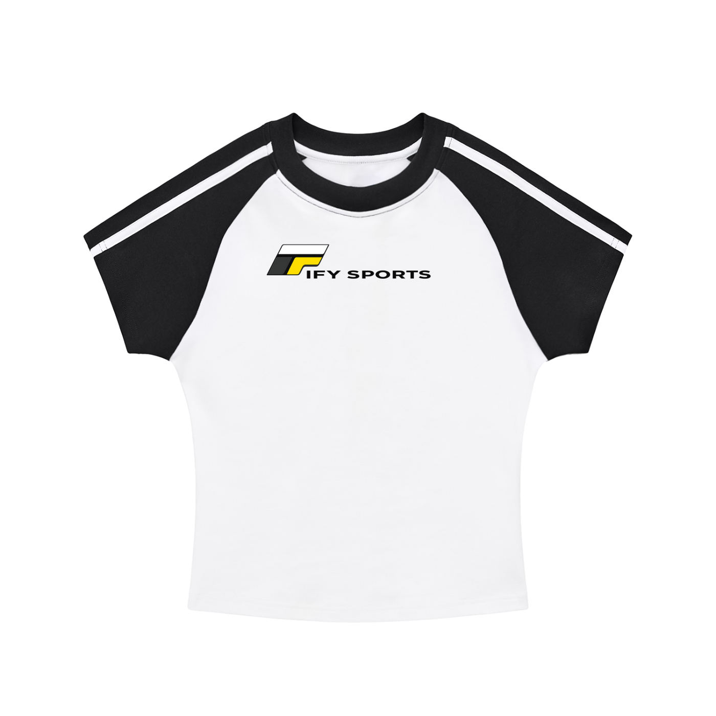Contrast Stripes Bodycon Raglan  Sleeve T-Shirt