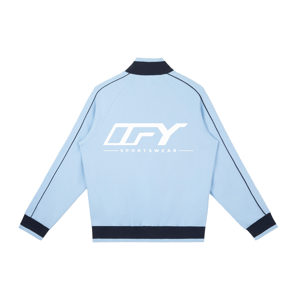 Color Block Raglan Sleeve Zip Track Jacket