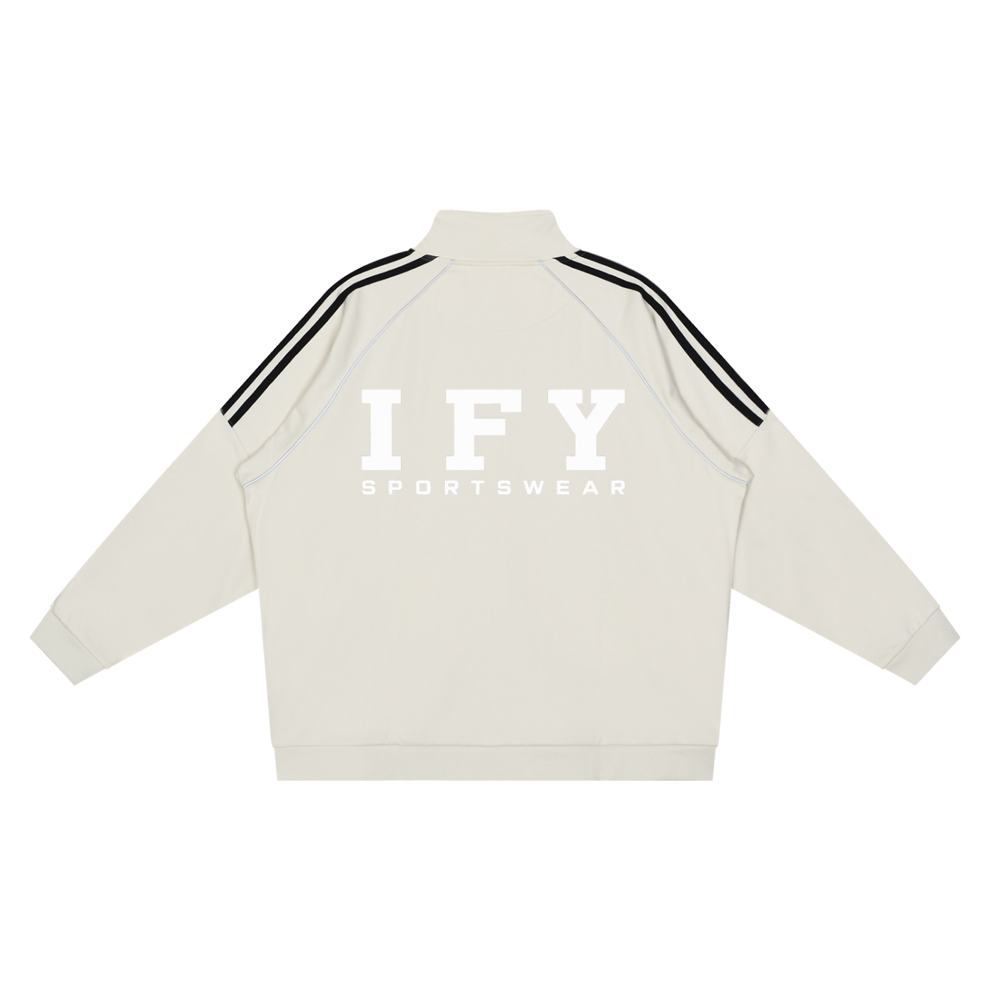 Reflection Striped Raglan Sleeve  Jacket