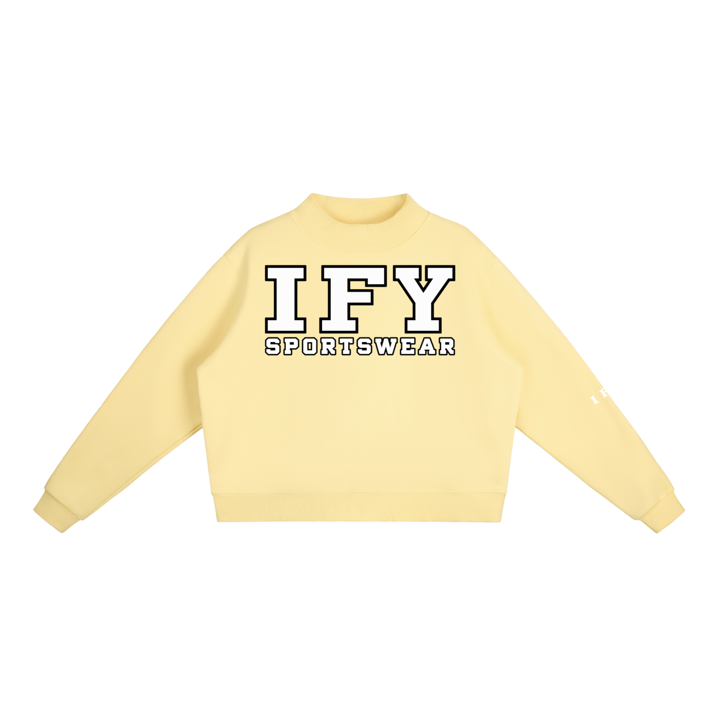 Essential Fleece Mock-Neck Crew Sweatshirt