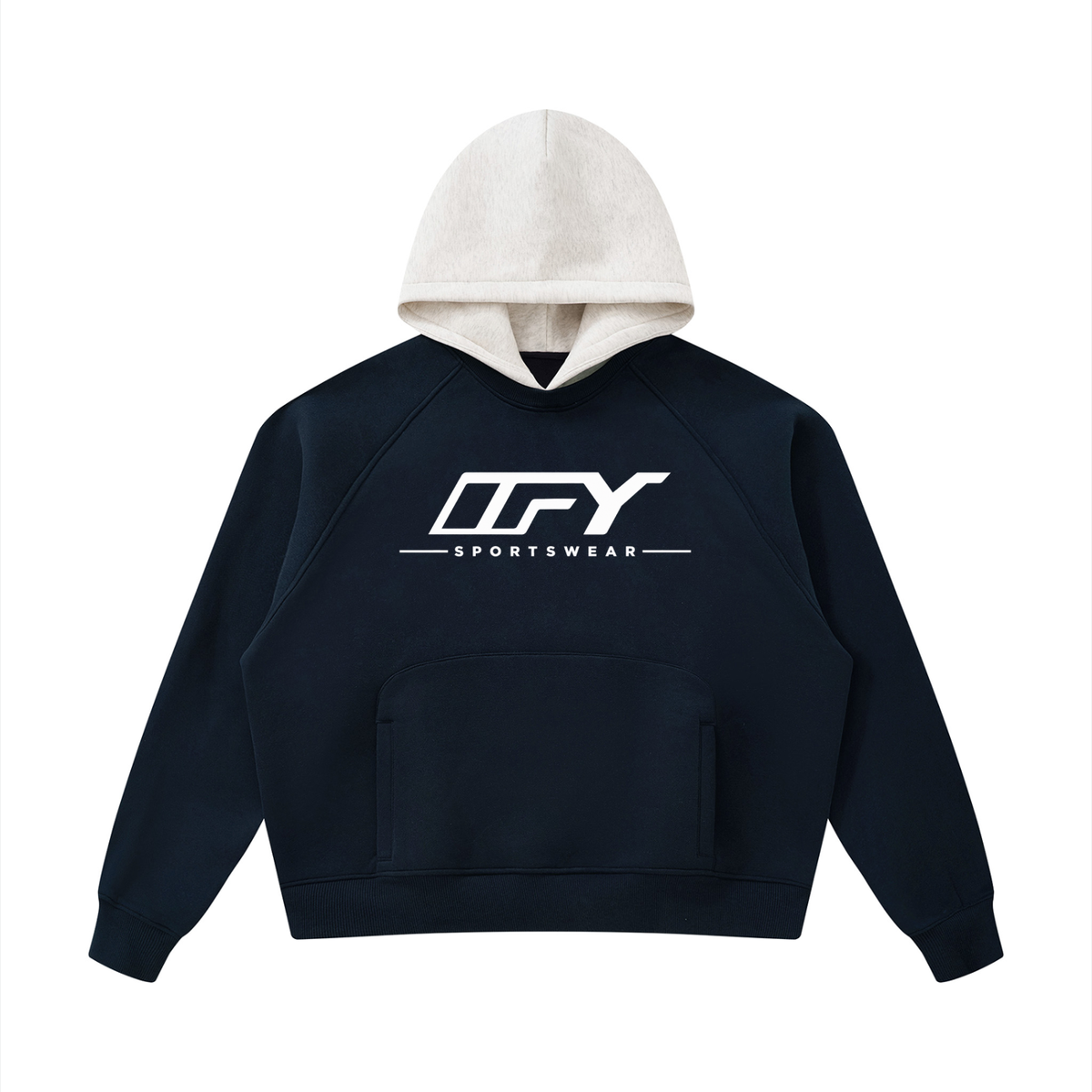 Unisex Fleece Raglan Color Block Hoodie