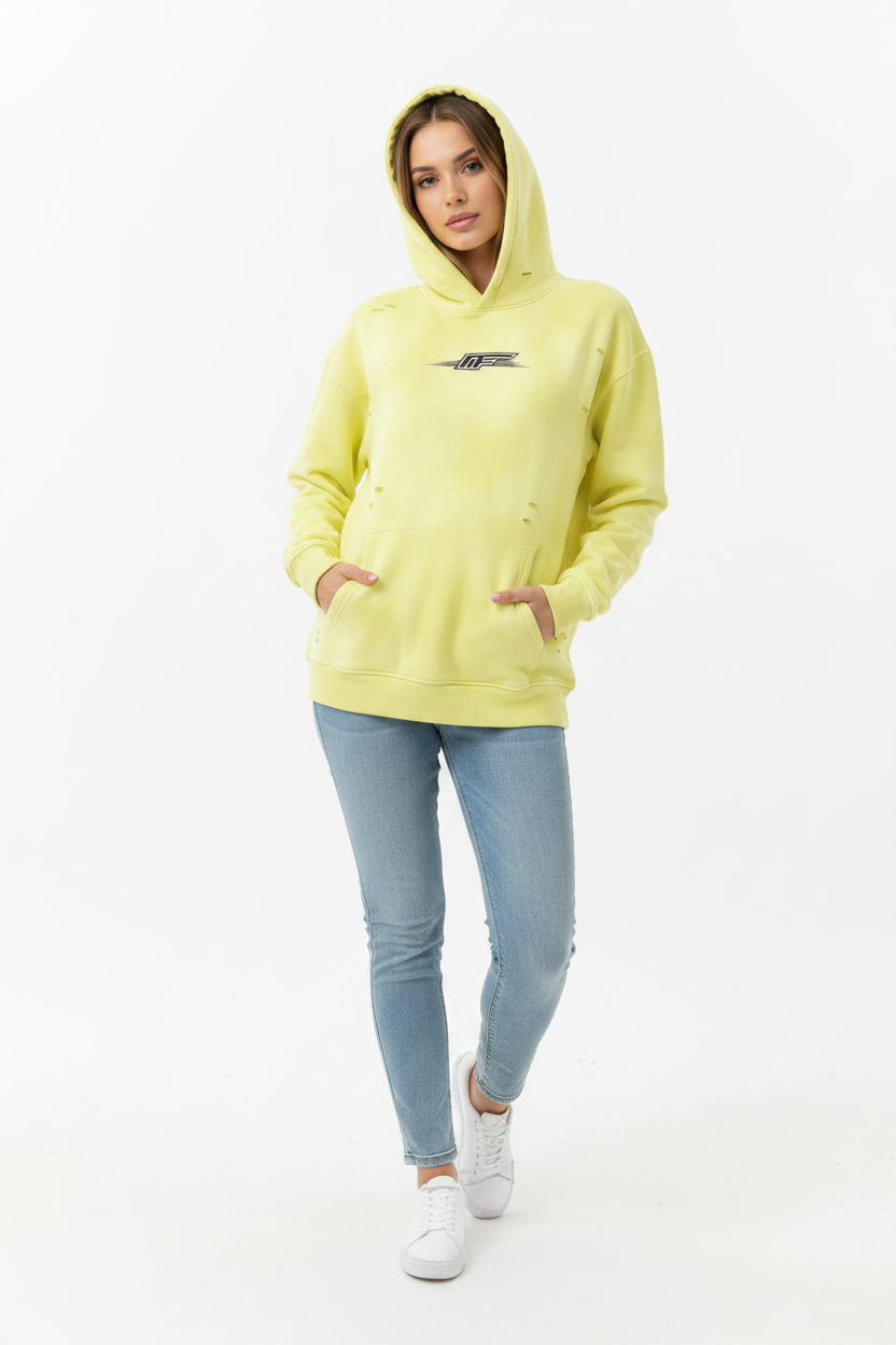 Unisex Frayed Fleece Hoodie: Your Go-To for Comfort and Style
