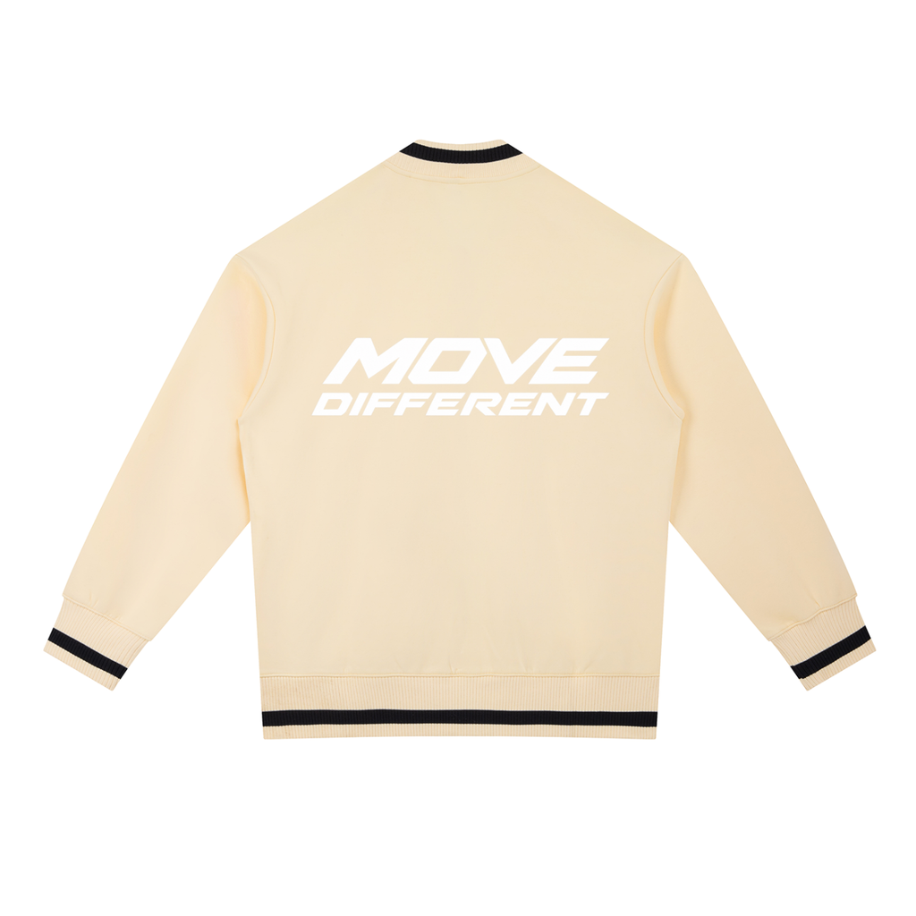 Contrast Piping Zip Bomber Jacket