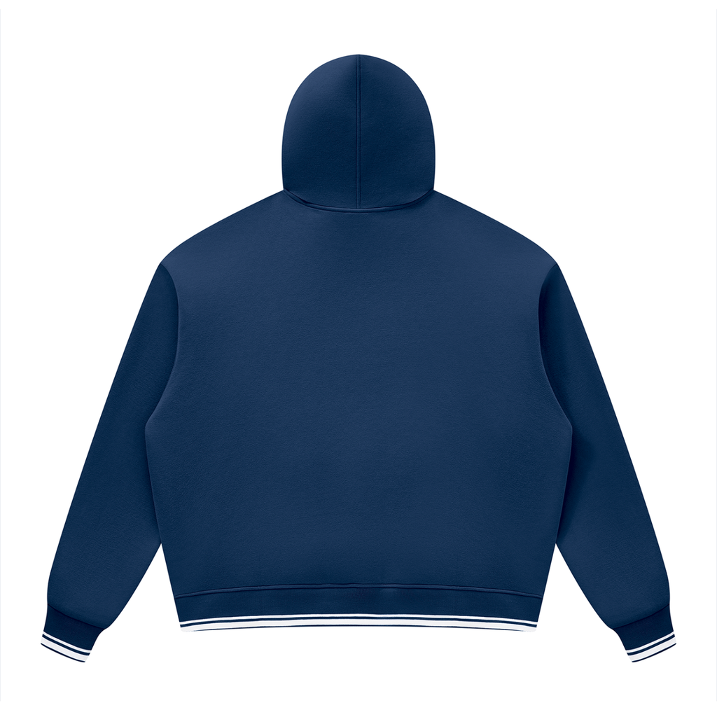 Unisex Oversized Color Block Fleece Hoodie