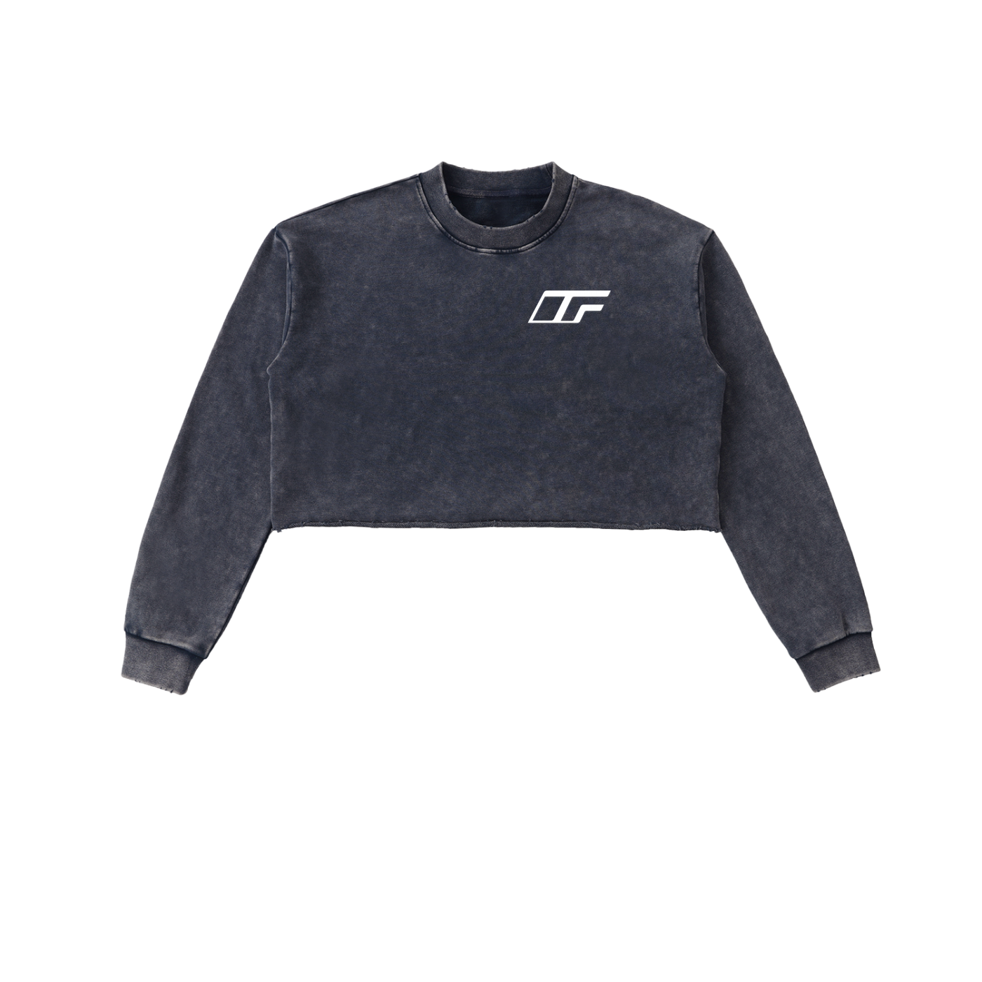 Chic Snow Washed Cropped Sweatshirt for Women - Effortless Style Meets Comfort