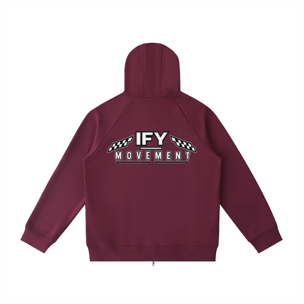 Heavyweight Raglan Sleeve Zip Hoodie