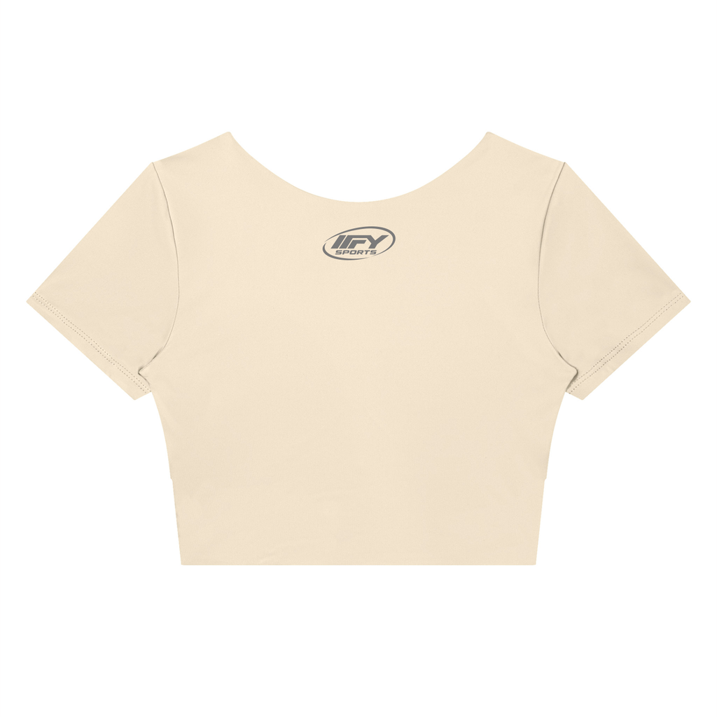 Panelled Crop Yoga T-Shirt