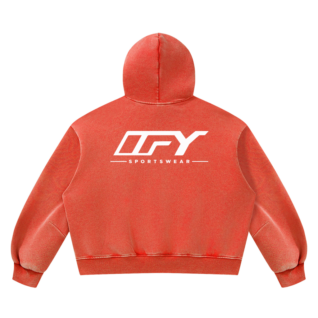 Unisex Vintage Wash Boxy Fleece Hoodie