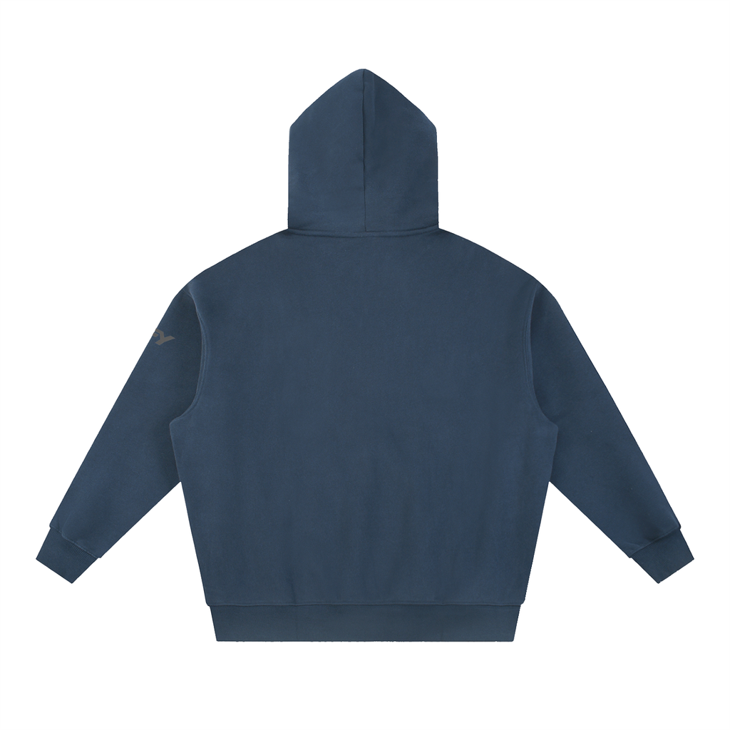 Oversized Boxy-Fit Fleece Hoodie