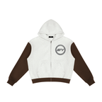 Unisex Colour-Block Fleece Full-Zip Hoodie