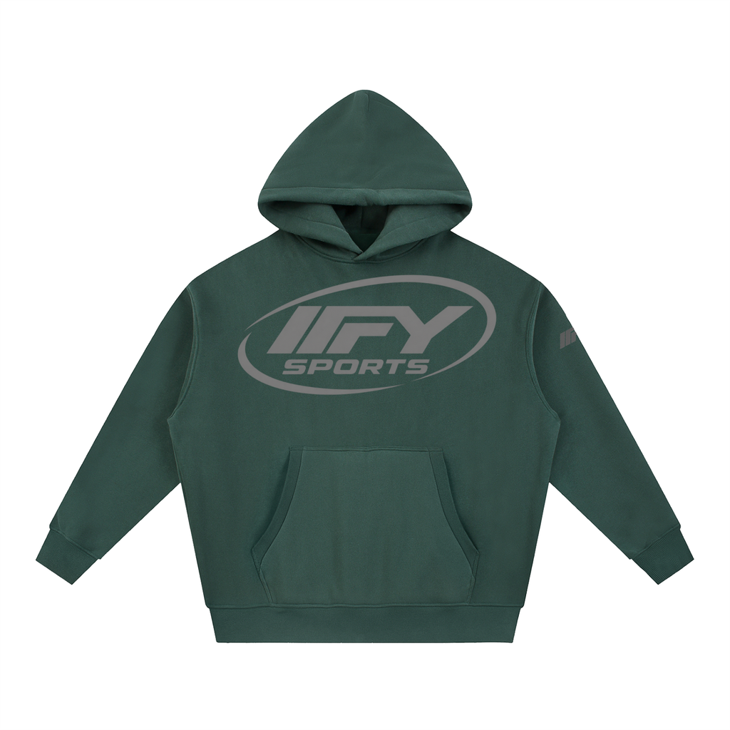 Oversized Boxy-Fit Fleece Hoodie
