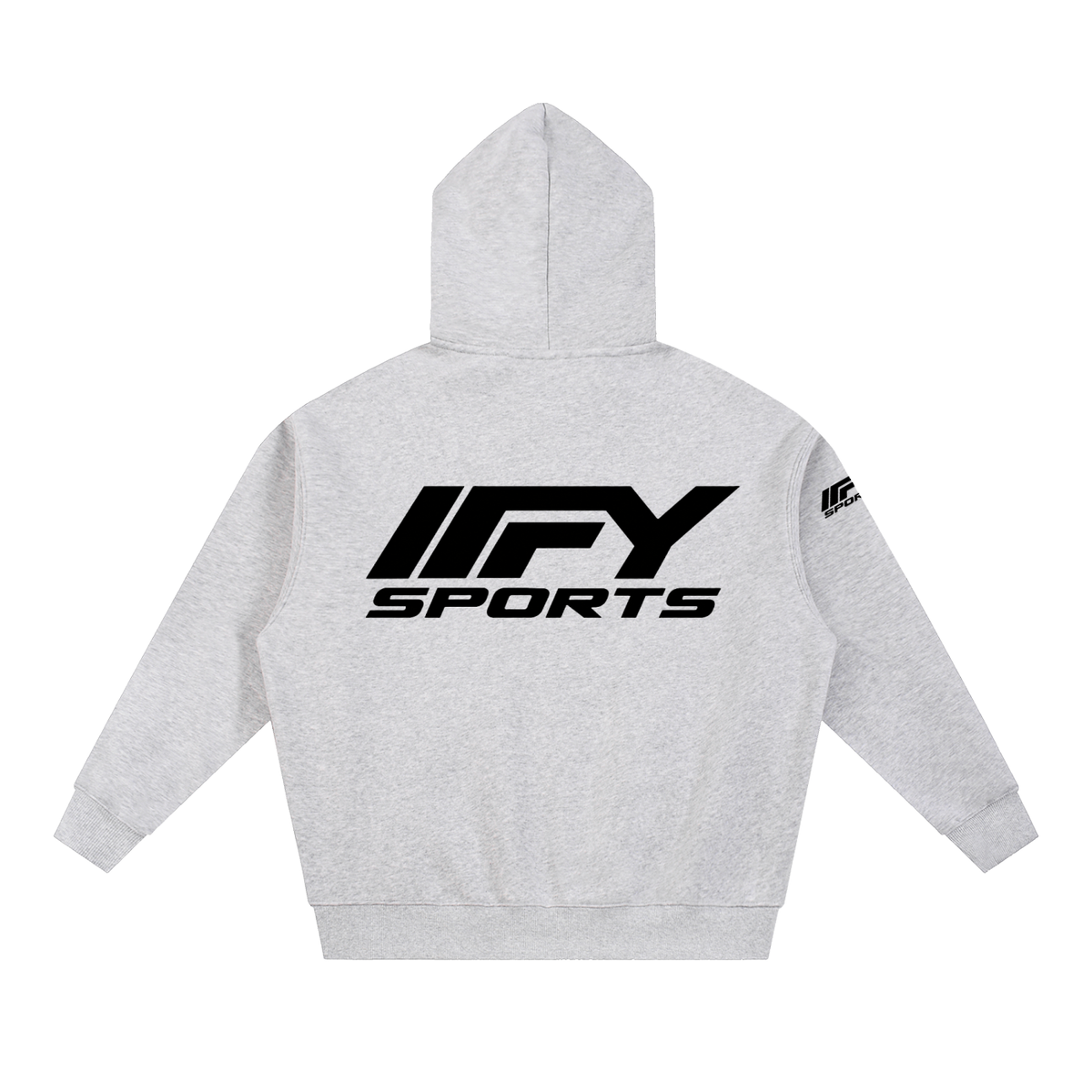 Oversized Two-Way Zip Fleece Hoodie